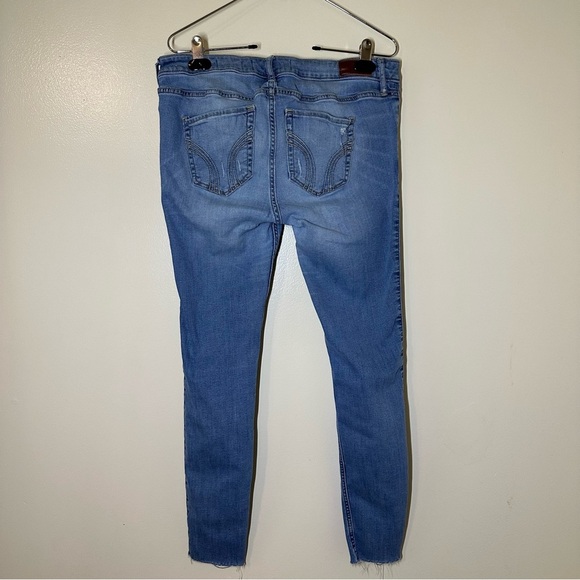 Hollister Blue Skinny Jeans with Distressed Details - Picture 2 of 4